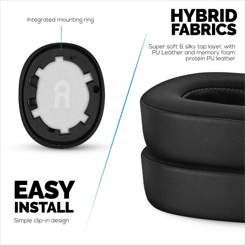 Hybrid-Ohrpolster für die Kopfhörer JBL TUNE 750BT, TUNE 760BTNC, TUNE 700BTNC, TUNE 700BT & TUNE 750BTNC, weiches Cool-Gel, superweicher Stoff, PU-Leder und Memory-Schaum.
