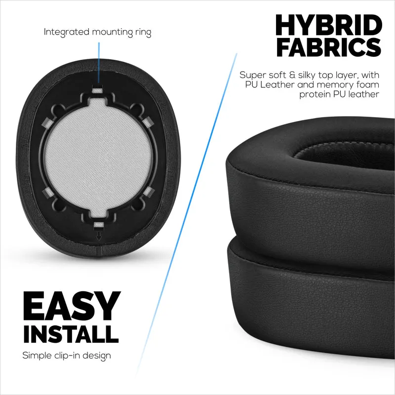 Hybrid-Ohrpolster für JBL LIVE 500BT-Kopfhörer, kühles Gel, superweicher Stoff, PU-Leder und dicker Memory-Schaum