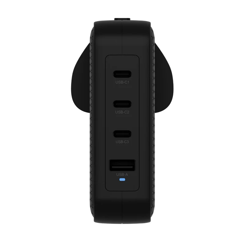 HyperJuice® 145 W USB-C GaN-Reiseladegerät mit 4 Anschlüssen, sicherheitsgeprüft – Schwarz