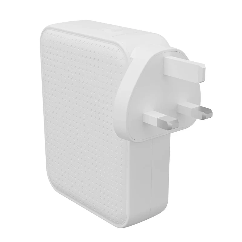 HyperJuice® 145 W USB-C GaN-Reiseladegerät mit 4 Anschlüssen und Sicherheitsprüfung – Weiß
