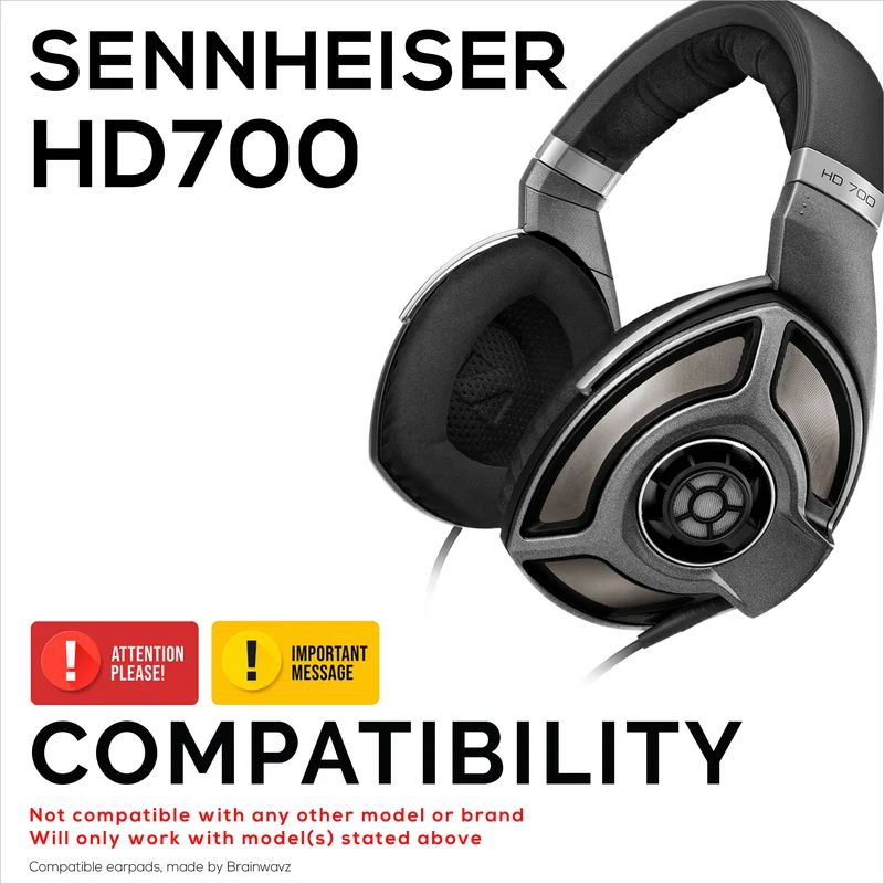 Pad Telinga Gantian untuk Fon Kepala Sennheiser HD700 - Kulit PU & Buih