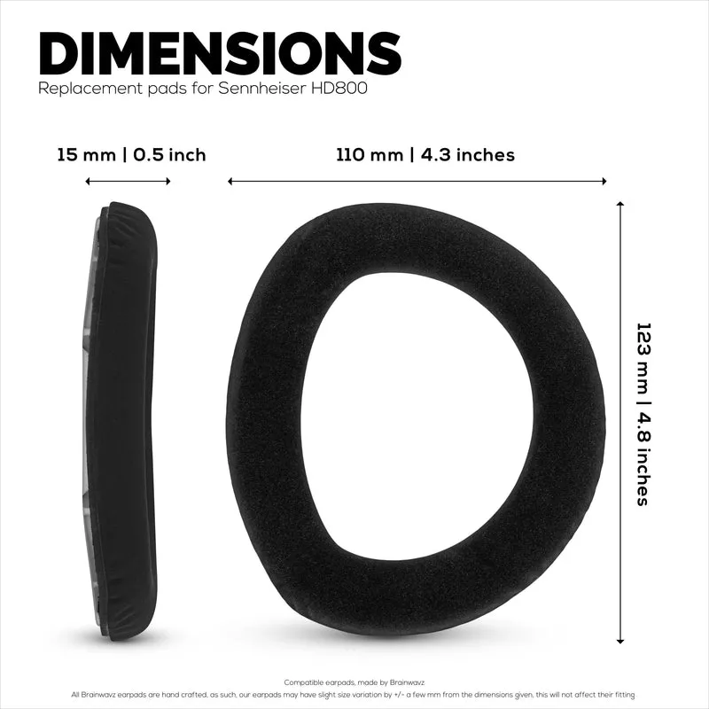 Pad Telinga Gantian untuk Fon Kepala Sennheiser HD800 - Kulit PU & Buih Lembut