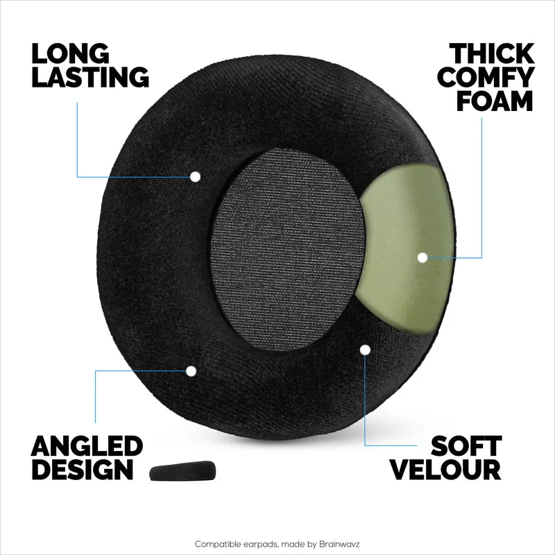 Pad Telinga Gantian untuk Fon Kepala AKG K701, K702, Q701, K601, K612, K712 - Velour & Buih Lembut
