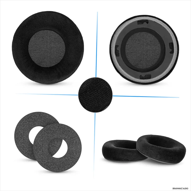 Pad Telinga Gantian untuk Fon Kepala AKG K701, K702, Q701, K601, K612, K712 - Velour & Buih Lembut