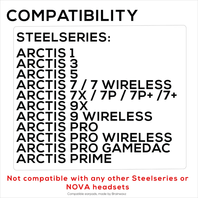 Pad Telinga Kulit Biri-biri untuk Steelseries Arctis 1, 3, 5, 7, 9, PRO & PRIME Headset, Kulit Asli dengan Busa Memori