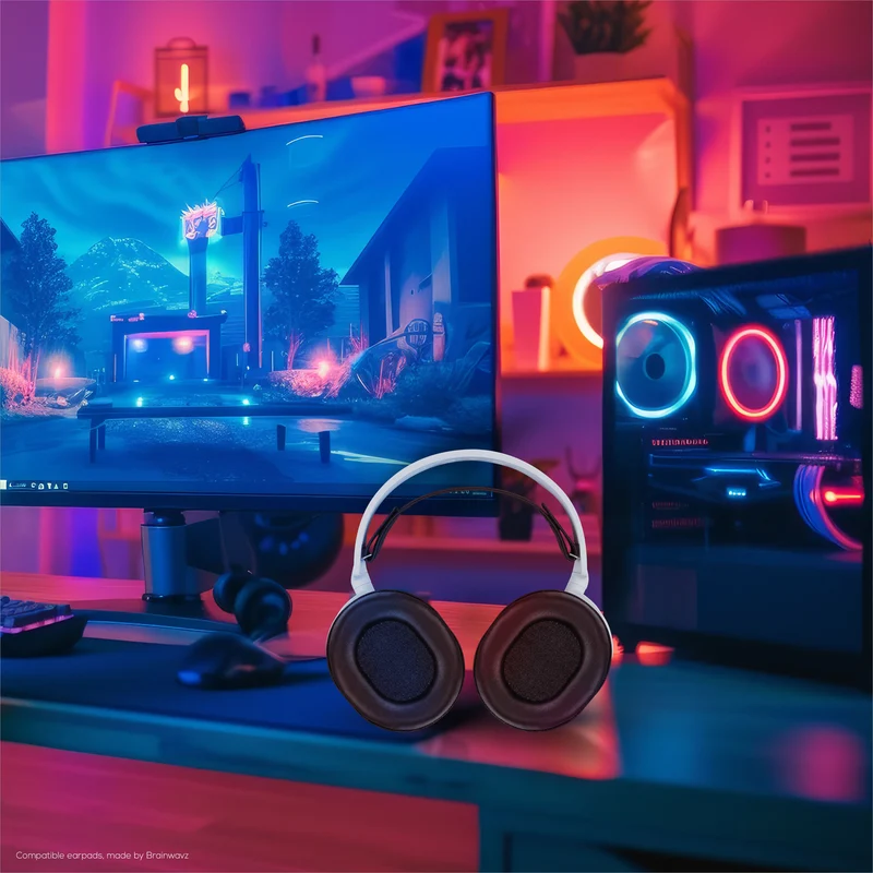 Pad Telinga Kulit Biri-biri untuk Steelseries Arctis 1, 3, 5, 7, 9, PRO & PRIME Headset, Kulit Asli dengan Busa Memori