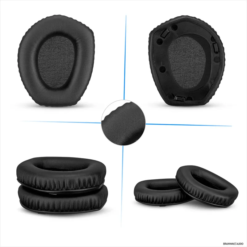 Pad Telinga Gantian untuk Fon Kepala SENNHEISER RS165, RS175, RS185 & RS195 - Kulit PU Lembut & Buih Lembut