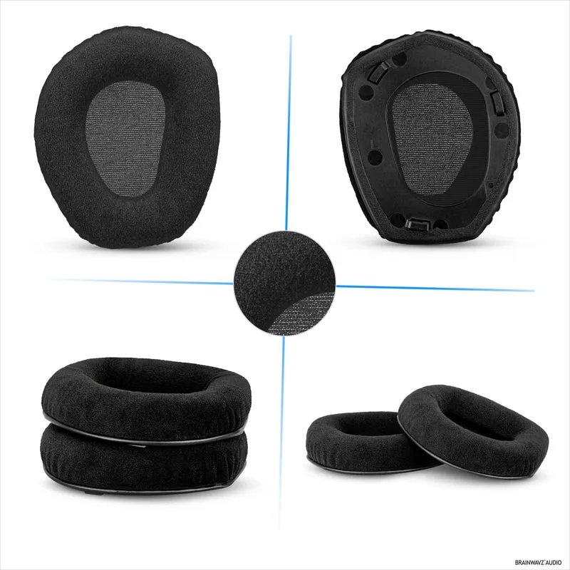 Velours-Ohrpolster für SENNHEISER RS165, RS175, RS185 und RS195 Kopfhörer – weiche Schaumstoff-Ohrpolster, HDR165, HDR175, HDR185, HDR195