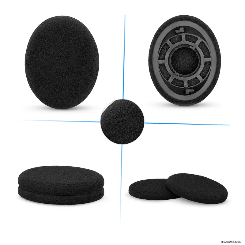Alas Telinga Velour untuk Fon Kepala SENNHEISER RS120, RS110, RS115, RS117, RS119 - Pad Telinga Buih Lembut - HDR 120, HDR100, HDR110, HDR117, HDR119
