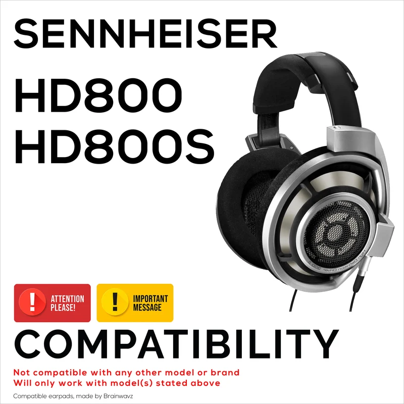 Ohrpolster aus Schaffell für SENNHEISER HD800- und HD800S-Kopfhörer, hohe Qualität, weiches Echtleder und Memory Foam