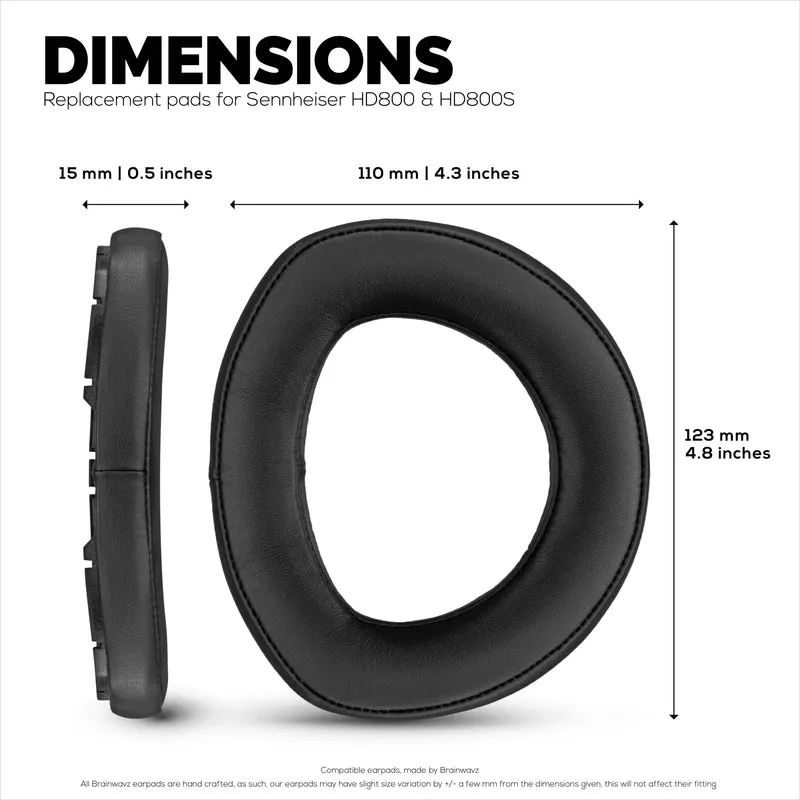 Ohrpolster aus Schaffell für SENNHEISER HD800- und HD800S-Kopfhörer, hohe Qualität, weiches Echtleder und Memory Foam