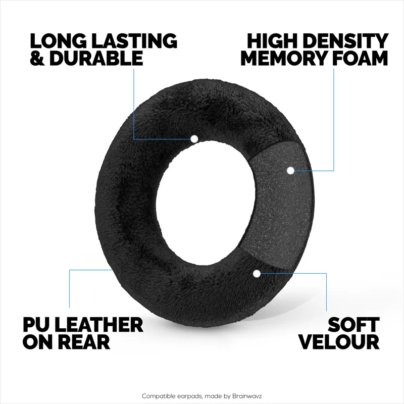 Velours-Ohrpolster für BEYERDYNAMIC DT880, DT531, DT690, DT811, DT880-Serie, DT911, DT931 und DT990-Serie