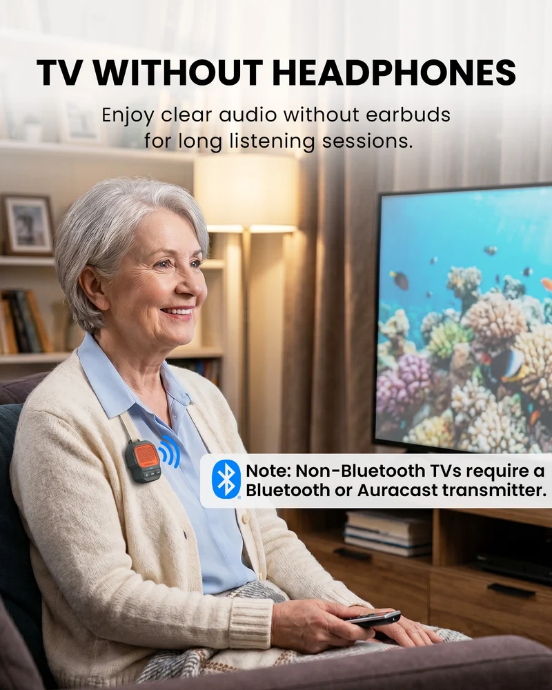 ShareCast Solo | Clip-On Auracast Wearable Speaker