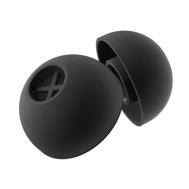 Silicone Ear Tips, Black, 5 Pair