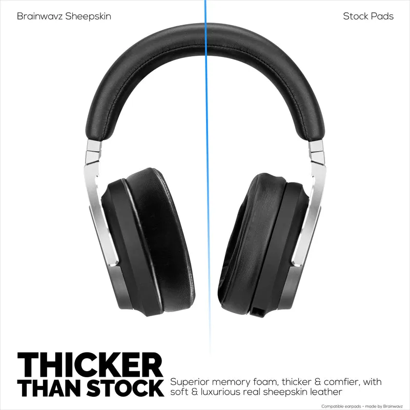 Schaffell-Ohrpolster für Corsair Virtuoso RGB Headset (Wireless/XT/SE) – Memory-Schaum mit weichem Schaffell-Leder
