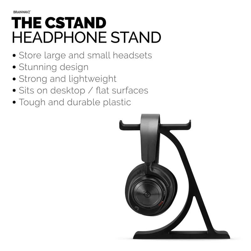 CSTAND - Tempatan Fon Kepala untuk Meja - Reka Bentuk Universal untuk Semua Alat Dengar Permainan & Audio