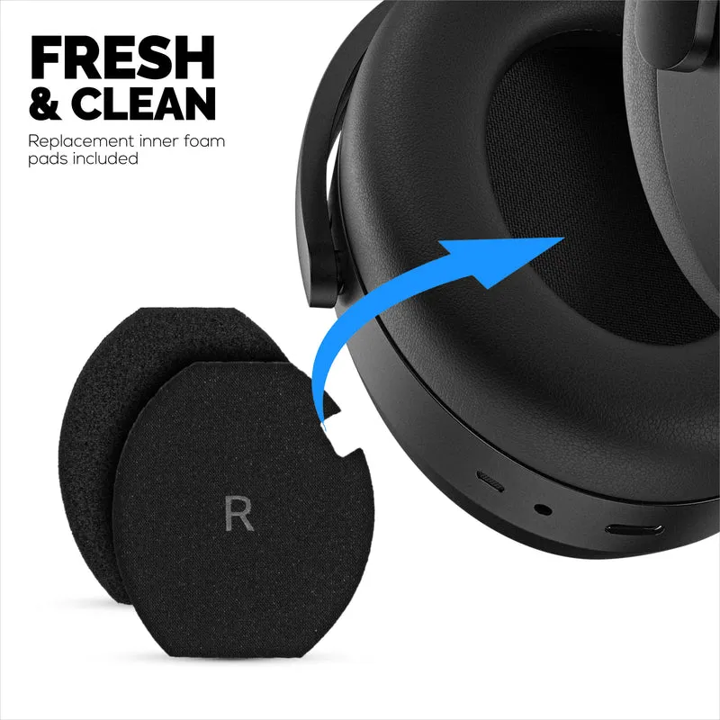 Pad Telinga Gantian untuk Fon Kepala Wayarles Sennheiser Momentum 4 dengan Kulit PU Lembut & Busa Memori