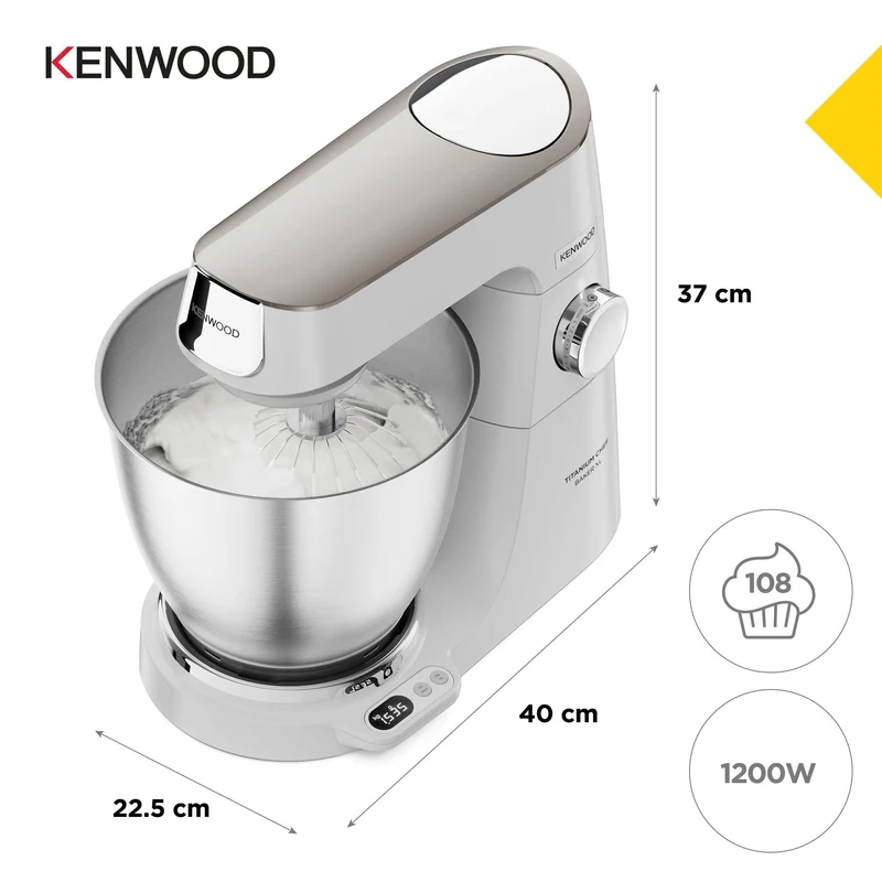 Kenwood Titanium Chef Baker XL KVL65.001WH - 1200 Watt