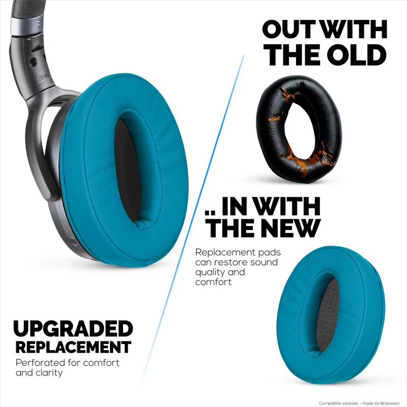 Ersatz-Ohrpolster für Sennheiser HD4.50BT, HD4.50BTNC, HD450BT, HD4.50SE, HD4.40BT, HD4.30G, HD4.20S, HD458BT, HD450, HD400S und HD350BT. Weiches PU-Leder + Memory-Schaum