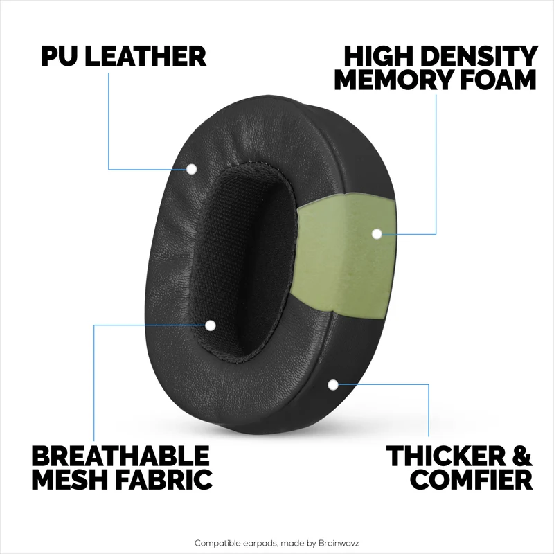 Ersatz-Ohrpolster für Skullcandy Crusher Wireless, Hesh 3/ANC/EVO, Venue ANC und mehr – besonders bequemer Schaumstoff, Haltbarkeit und Geräuschisolierung