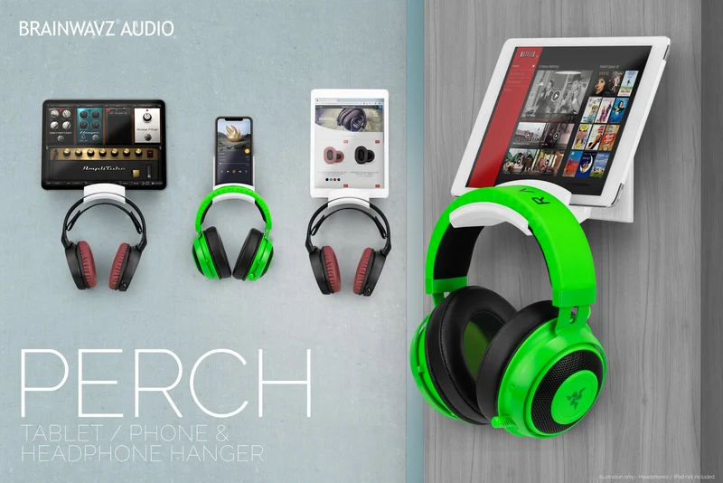 The Perch - Pelekap Tablet / Telefon & Penyangkut Fon Kepala - iPhone, iPad & Kebanyakan Peranti Android