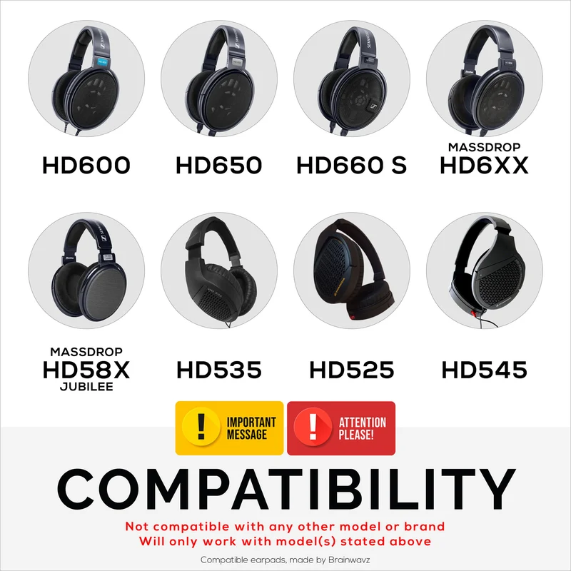 Ersatz-Ohrpolster für Sennheiser HD600, HD650, HD660S, HD525, HD535, HD545 und Massdrop HD58X, HD6XX Kopfhörer – weiche Velourspolster für zusätzlichen Komfort