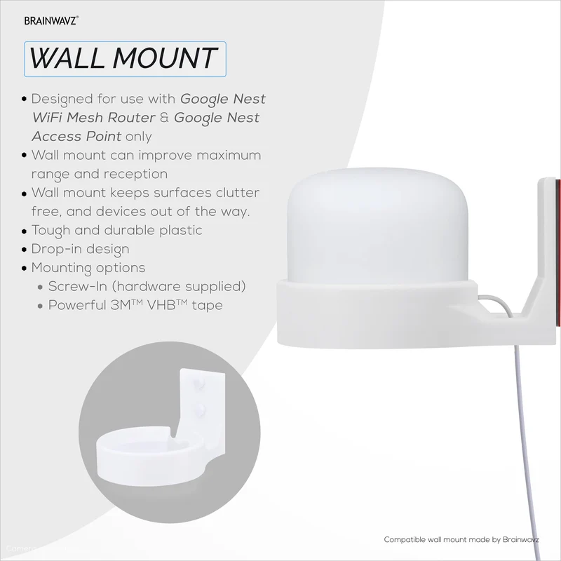 Wandhalterung für Google Nest Router und Nest WiFi Point, einfach zu installierende Halterung, reduziert Störungen und Unordnung