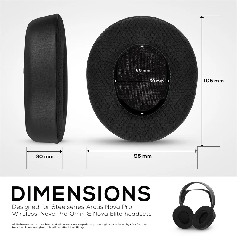 Pad Telinga Steelseries Arctis Nova Pro Tanpa Wayar, Omni & Elite - Gel Hibrid & Busa Memori untuk Ketebalan, Ketahanan & Pengasingan Bunyi yang Lebih Baik