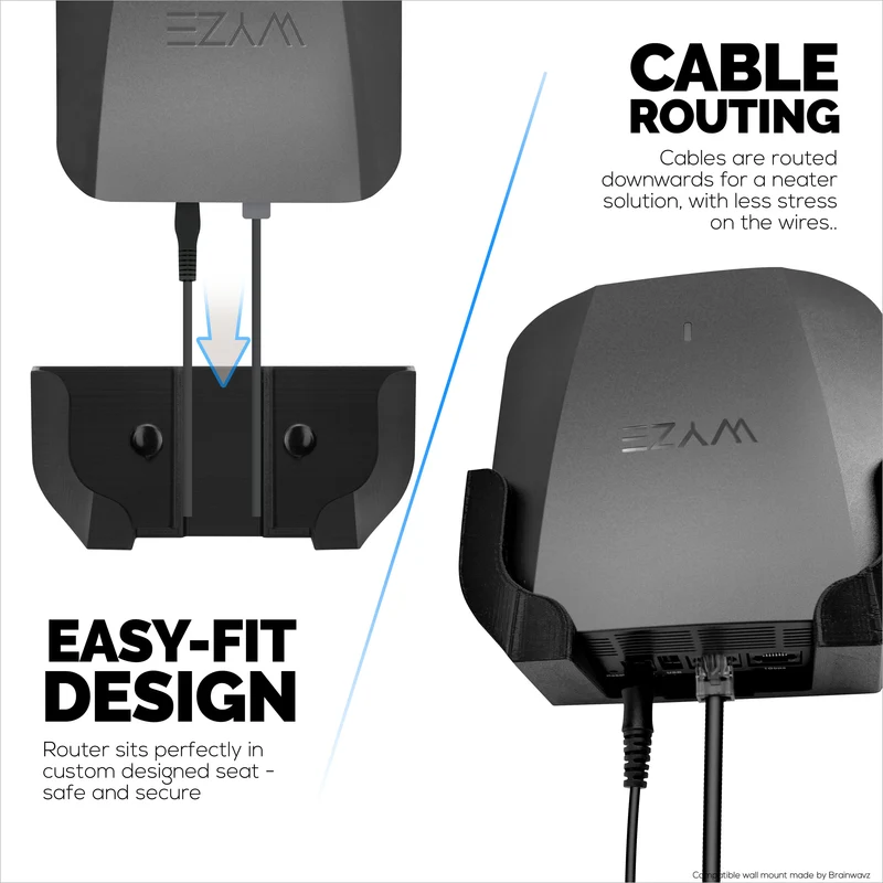Wandhalterung kompatibel mit Wyze PRO (AXE5400) Mesh Router Wi-Fi 6E Tri-Band, einfach zu installierende Halterung, reduziert Störungen und Unordnung
