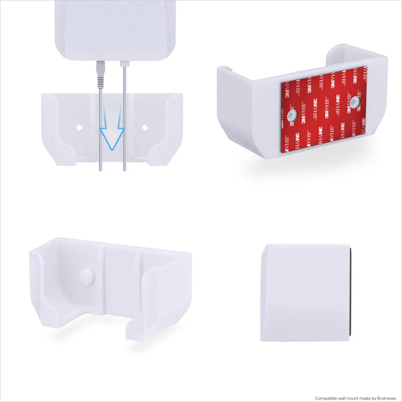 Pelekap Dinding Tanpa Skru Untuk Penghala Mesh Wyze WiFi 6 AX3000, Pelekat VHB Kuat, Mudah Dipasang, Kurangkan Gangguan & Tingkatkan Julat, Lekat Pada & Pemasangan Skru