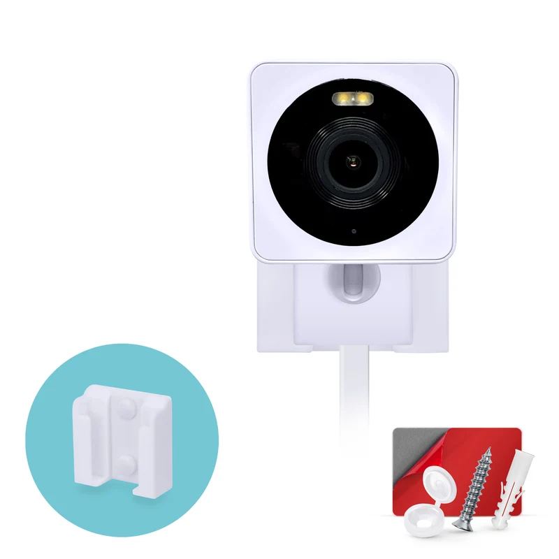 Lekap di dinding untuk WYZE Cam OG Kamera Wi-Fi 1080p Dalam/Luar, Pendakap Pemegang Kamera Keselamatan, Kurangkan Bintik Buta & Kekacauan