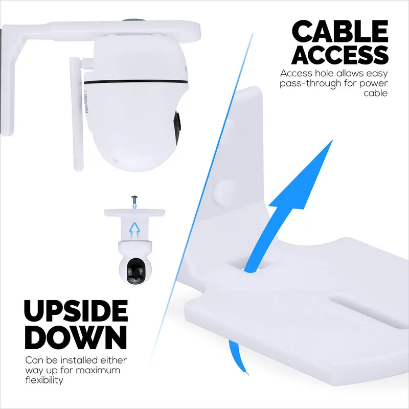 Pemegang Dinding Monitor Bayi & Kamera Keselamatan Segi Empat untuk Eufy, Wyze, Wansview, Blink, TP Link, Ring & Banyak Lagi - Pelekat & Pemasangan Skru, Pendakap Pemegang Mudah Dipasang (W05)
