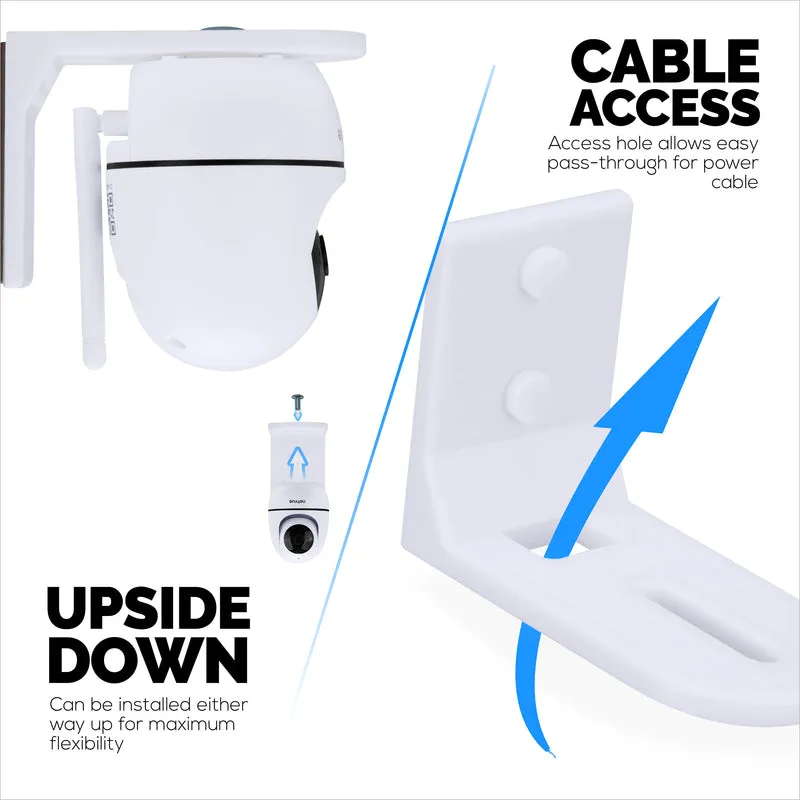 Selbstklebende Babyphone-Kamera-Wandhalterung mit Ablage für Eufy, Wyze, Nanit, Infant Optics, Wansview, Blink, TP-Link, Kasa, Ring & mehr, einfach zu installierende Sicherheitshalterung (W01)