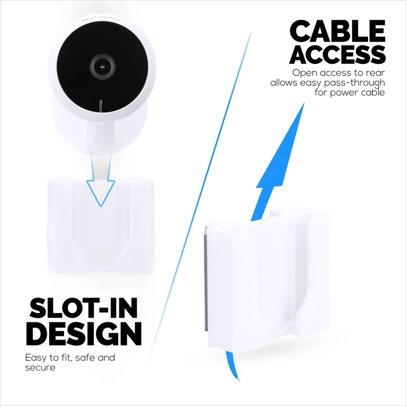 Eckwandhalterung für LaView LV-PWF1 1080P HD-Innenkamera, selbstklebende Sicherheitskamera-Halterung, reduziert tote Winkel und Unordnung, selbstklebend und einschraubbar