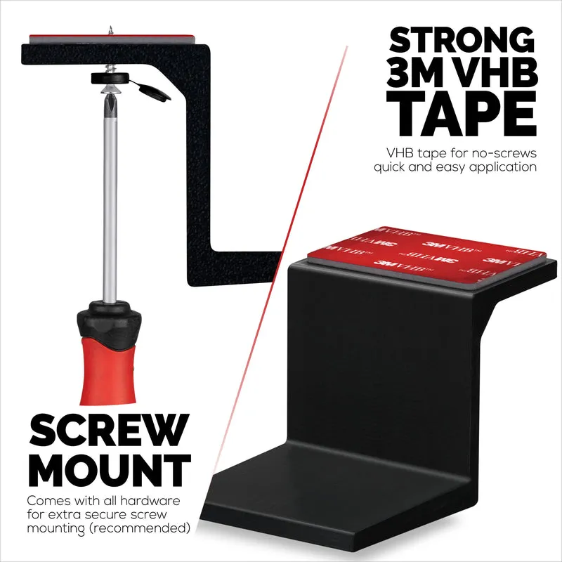 Pelekat Di Bawah Meja Lekap Pemegang Komputer Riba, Sehingga 1.9” / 48mm Tebal, Untuk Komputer Riba Penghala Macbook Tablet Permukaan iPad & Banyak Lagi