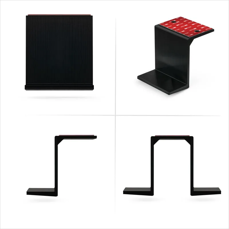 Twin Under Desk Laptop & Device Holder Mount, Adhesive & Screw In, Devices up to 3" Like Small Computers Laptops Macbook Surface Keyboard Routers Modems Cable Box Network Switch & More