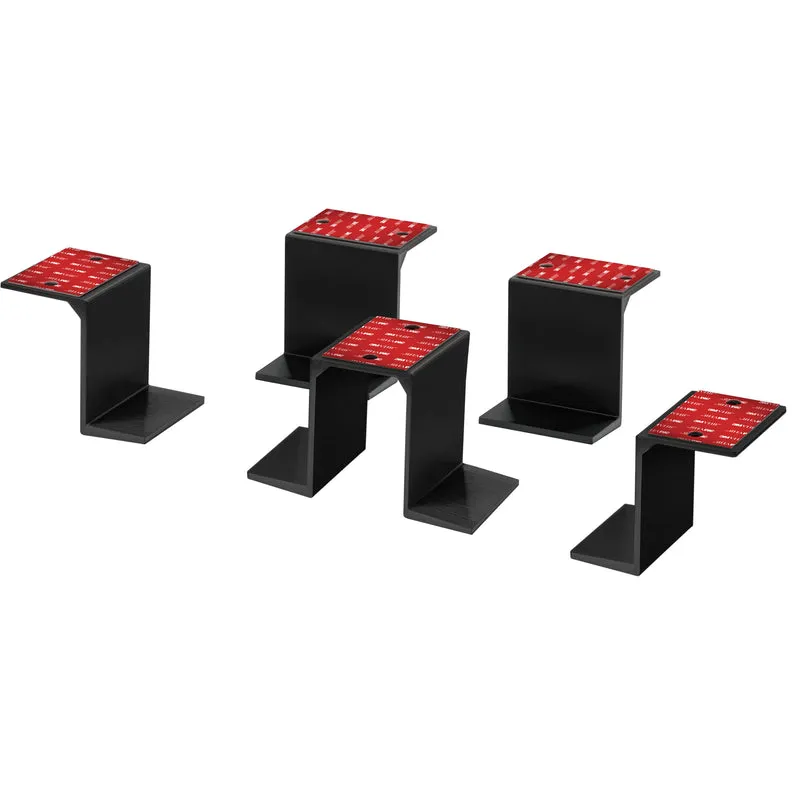 Twin Under Desk Laptop & Device Holder Mount, Adhesive & Screw In, Devices up to 3" Like Small Computers Laptops Macbook Surface Keyboard Routers Modems Cable Box Network Switch & More