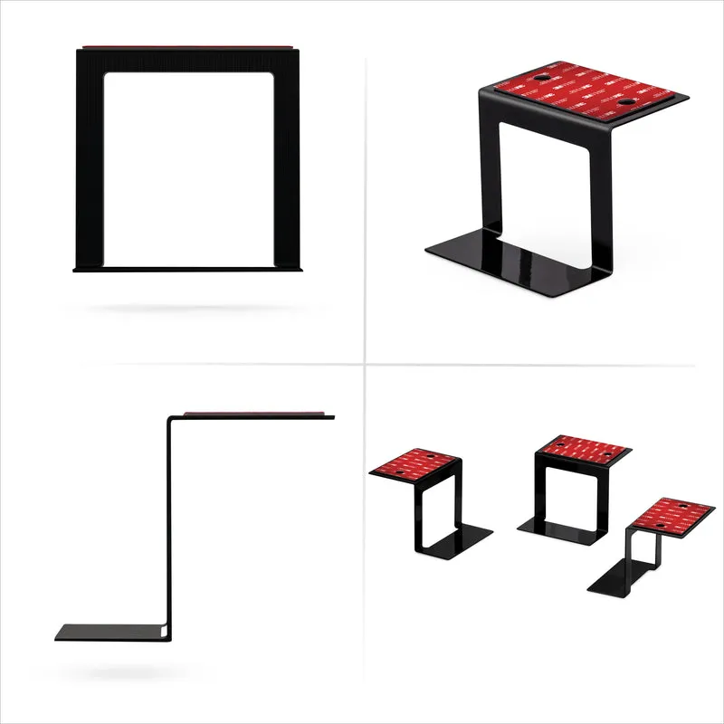 3” Logam Di Bawah Meja Komputer Riba, Kotak Kabel & Lekap Pemegang Penghala, Pelekat & Skru Masuk, Memegang sehingga 3" Peranti Seperti Komputer Kecil, Macbook, Permukaan, Papan Kekunci, Suis Rangkaian, Modem & Banyak Lagi