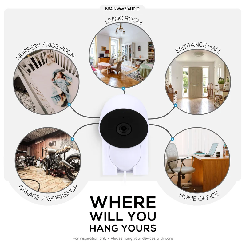 Pemasangan Dinding Untuk Kamera Keselamatan Generasi Kedua Google Nest WIRED - Perekat & Skru, Reka bentuk Slot Masuk Mudah