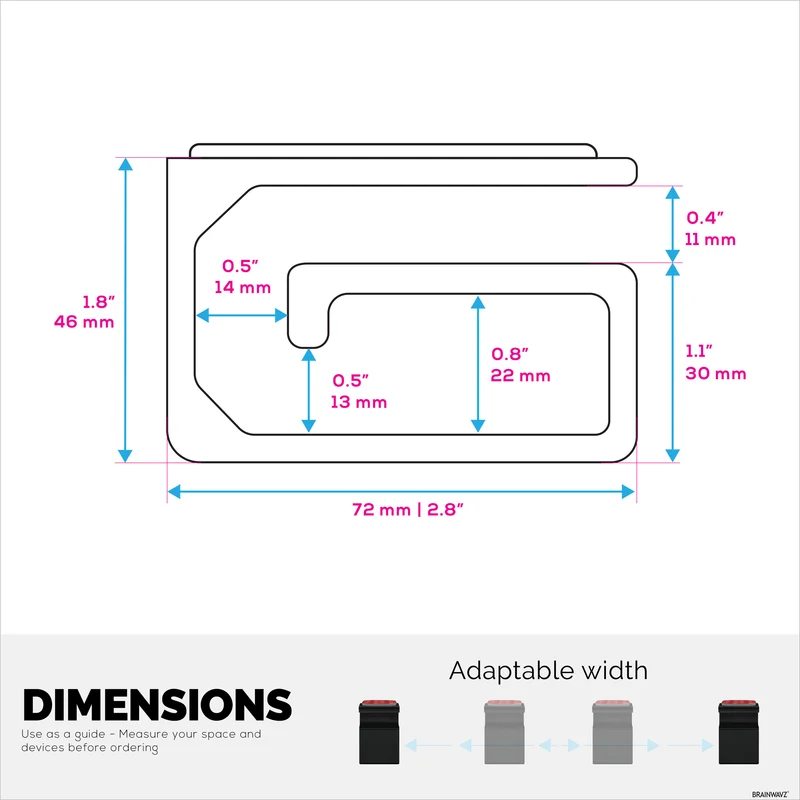 Pemegang Penyusun Kabel Pelekat VHB 3pc, Untuk Kabel Berat, Kord & Wayar PC dengan Pelekat Kuat, Pengurusan Pemasangan Di Bawah Meja - Kecil