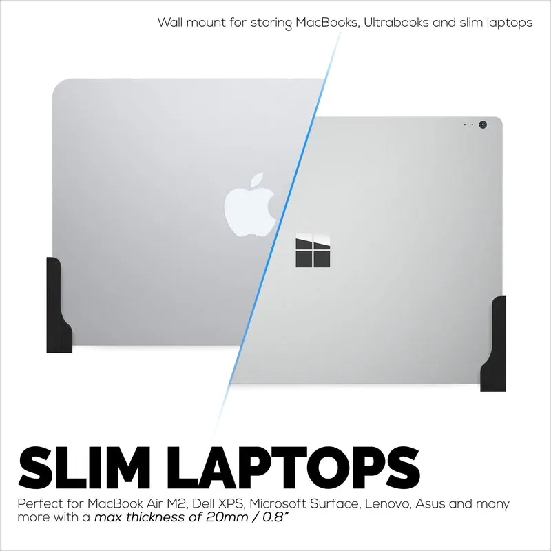 Tablet Pelekat & Pemegang Lekap Dinding Laptop Ramping untuk iPad, Android, Macbook, Surface, iPad Air, Mini & Pro, eBook Note Galaxy Tab, Kindle & Banyak Lagi