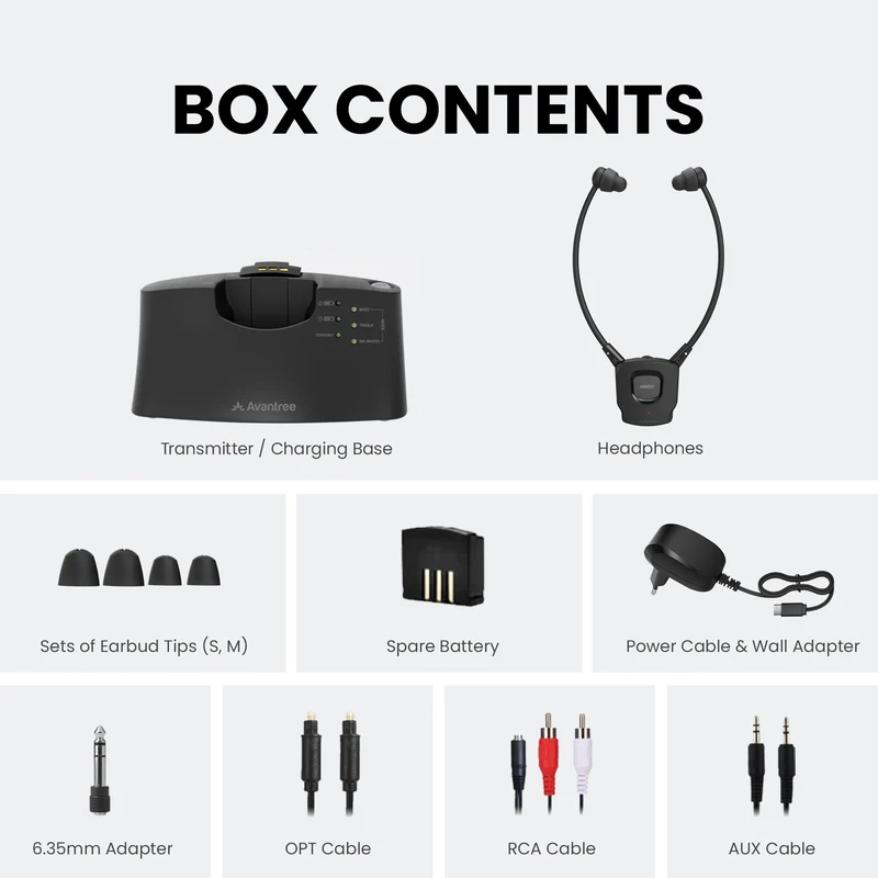 HT381 | Wireless Sound Amplifying Headphones Set for TV