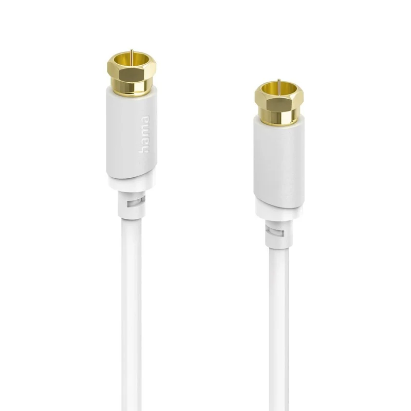 Hama F-Kabel 120 dB 10m SAT-Kabel F-Stecker, vergoldet