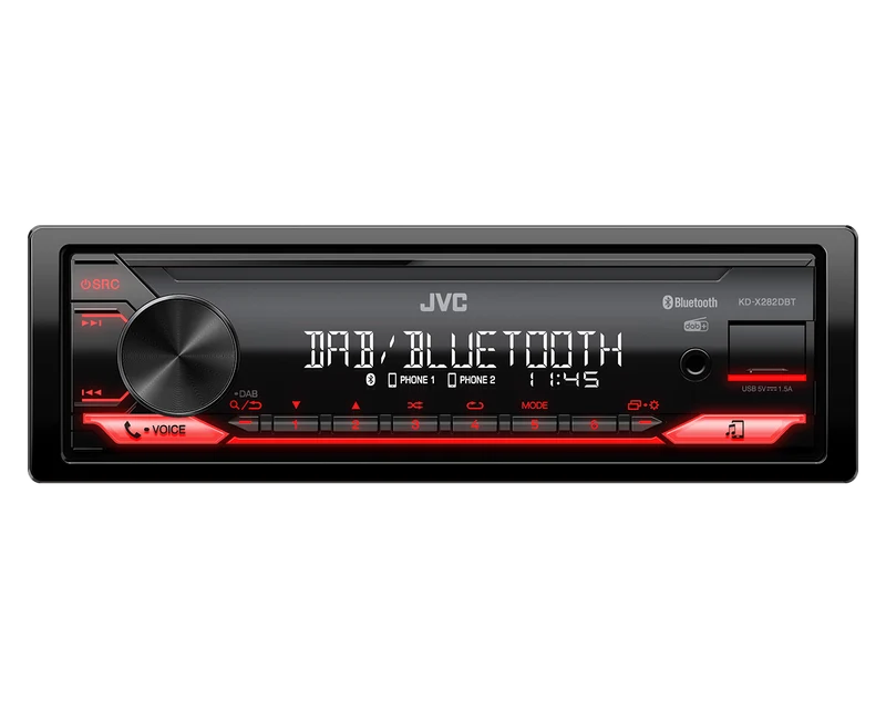 JVC KD-X282DBT 1-DIN Autoradio DAB+ Bluetooth USB AUX 4x50W