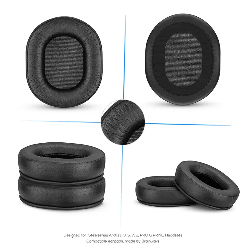 Pad Telinga Berlubang Penggantian Steelseries Arctis, Bahan Ditingkatkan & Buih Memori, Direka Untuk Arctis 1, 3, 5, 7, 9, Pro & Prime (Perf)