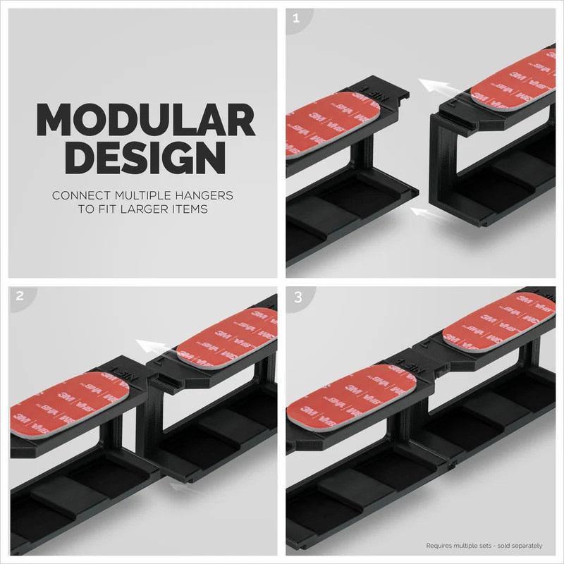 Pendakap Pemasangan Di Bawah Meja Modular untuk Papan Kekunci, Penghala, Kotak Kabel dan banyak lagi