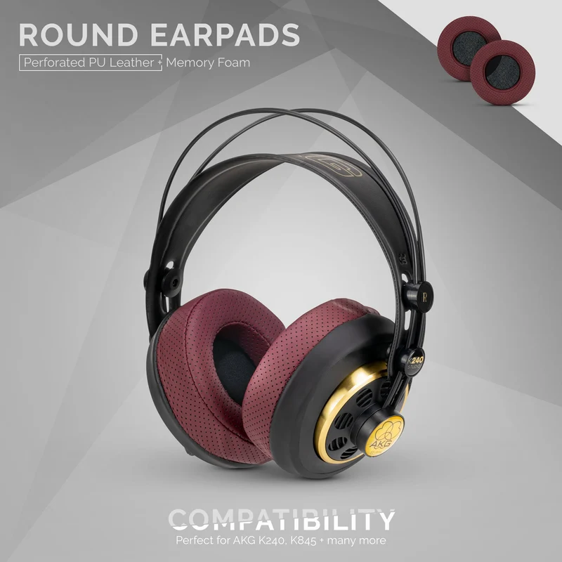 Kopfhörer Memory Foam Earpads - Rund - Perforiert