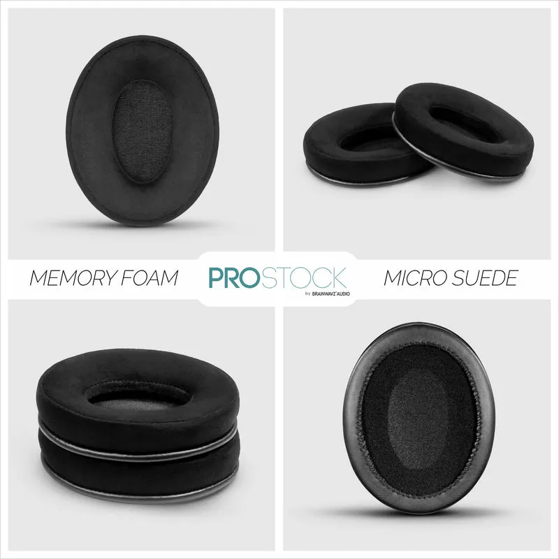 Pad Telinga Gantian ProStock ATH M50X & M Series - Bentuk Rekaan Tersuai dengan Busa Memori - Suede Mikro