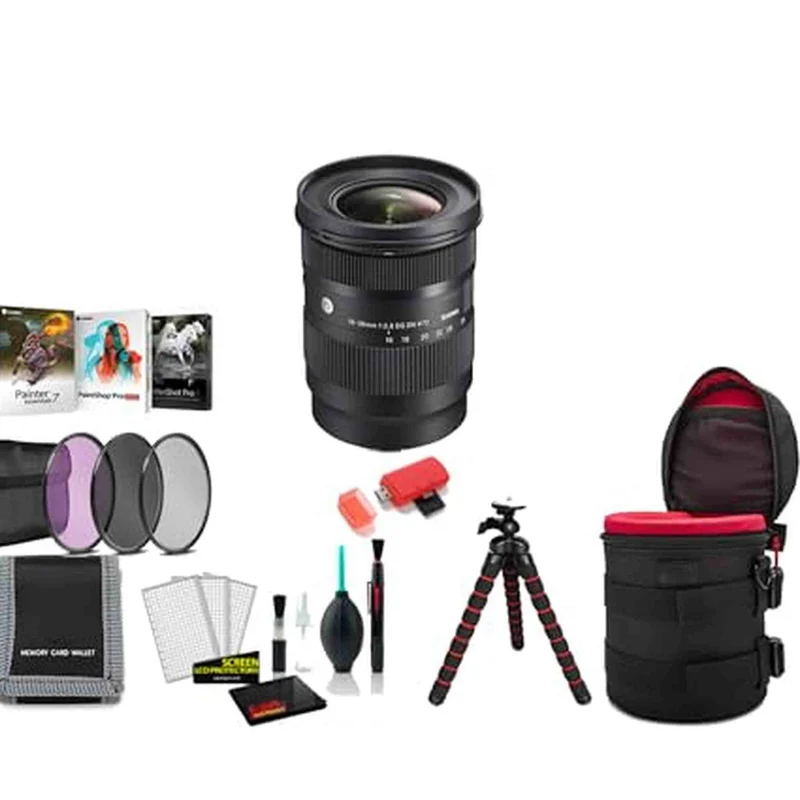 Sigma 16-28mm f/2.8 DG DN Contemporary Lens (Sony E) with Tripod and More