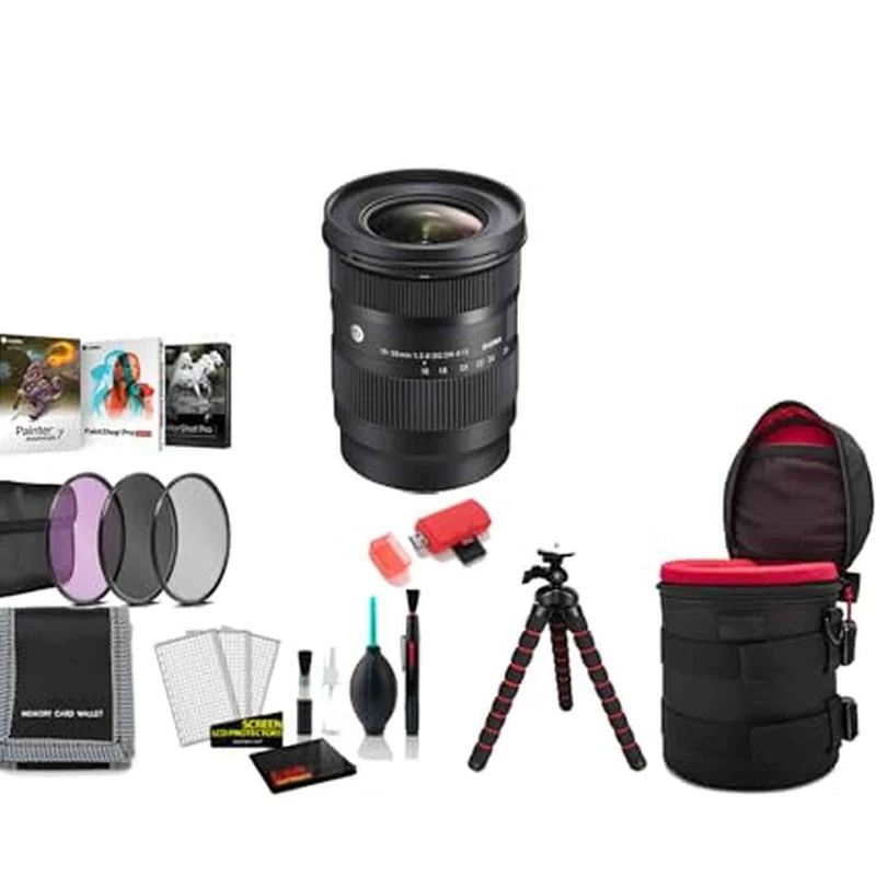 Sigma 16-28mm f/2.8 DG DN Contemporary Lens (Sony E) with Tripod and More